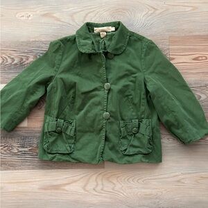 J. Crew Kids Olive Green Pea Jacket 100% Cotton